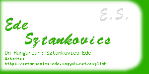 ede sztankovics business card